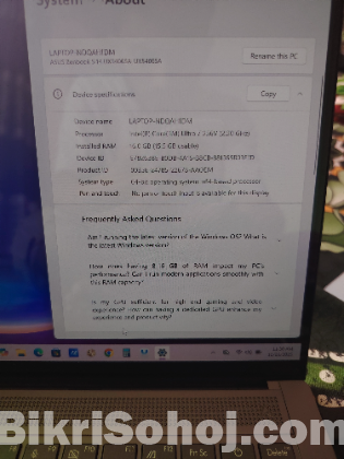 ASUS Zenbook S 14 (Model: UX5406SA)